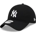 new-era-izvita-periferiya-9twenty-merinosova-vlna-new-york-yankees-mlb-cherna-reguliruema-shapka