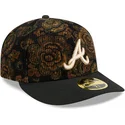 schwarze-gebogene-passformkappe-59fifty-low-profile-floral-cord-three-looms-bedruckter-kord-von-atlanta-braves-mlb-von-new-era