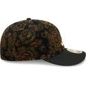 sort-buet-kasket-justerbar-59fifty-low-profile-floral-cord-three-looms-printed-corduroy-fra-atlanta-braves-mlb-fra-new-era