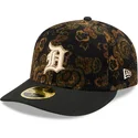 shapka-izvita-cherna-reguliruema-59fifty-low-profile-floral-cord-three-looms-printed-corduroy-na-detroit-tigers-mlb-ot-new-era