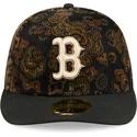 shapka-izvita-cherna-reguliruema-59fifty-low-profile-floral-cord-three-looms-printed-corduroy-na-boston-red-sox-mlb-ot-new-era