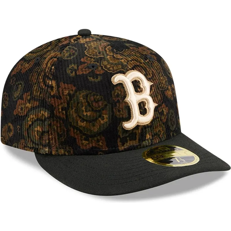 new-era-izvita-periferiya-59fifty-nisk-profil-floral-cord-three-looms-pechaten-kadife-boston-red-sox-mlb-cherna-prilepnala-shapk