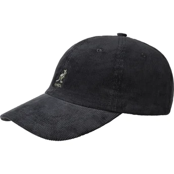Шапка извита черна регулируем Cord Baseball Black от Kangol