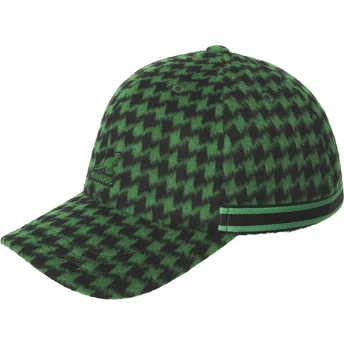 Kangol Block Zig Baseball Green verstellbare grüne Kappe mit gebogenem Schirm
