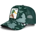 shapka-izvita-traker-zelena-snapbek-lucky-duck-corduroy-camo-the-farm-ot-goorin-bros