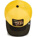 trucker-kasket-gul-og-sort-love-mighty-lion-suede-the-farm-fra-goorin-bros