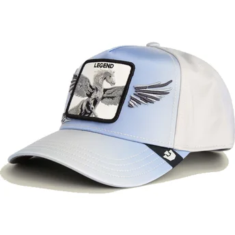 Goorin Bros. The Farm Snapback-Kappe mit gebogenem Schirm in Hellblau, Pegaso Legend Flare Up Wings.