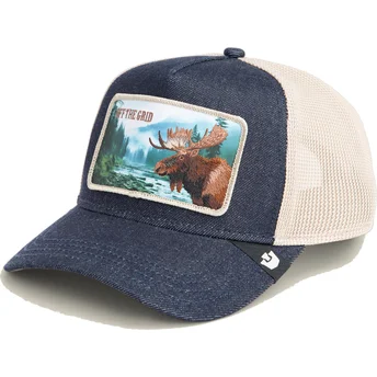 Casquette trucker bleue et blanche orignal Off The Grid Staycation Homestead The Farm Goorin Bros.