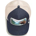 casquette-trucker-bleue-et-blanche-orignal-off-the-grid-staycation-homestead-the-farm-goorin-bros