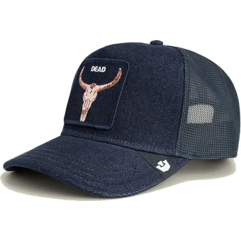 Gorra trucker azul marino buey Dead Denim The Farm de Goorin Bros.