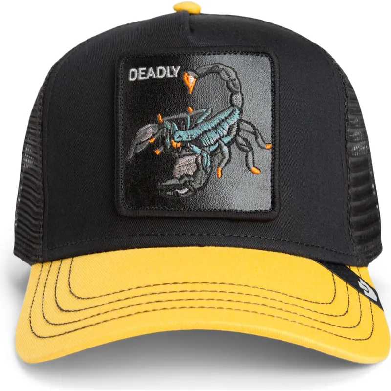 goorin-bros-scorpion-deadly-sport-the-farm-cherna-i-zhlta-shapka-traker