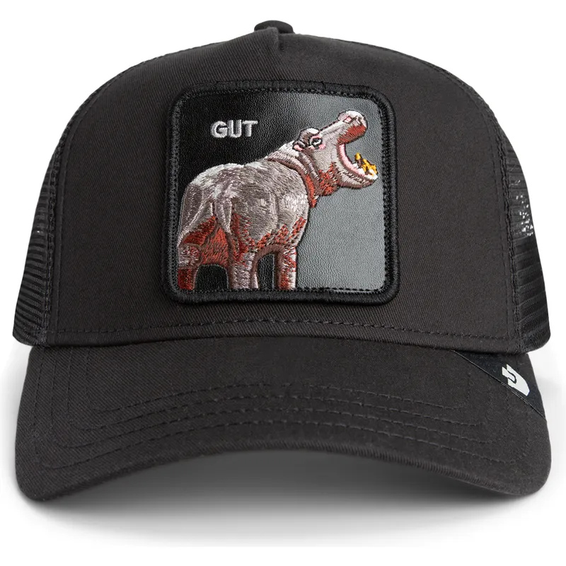sort-trucker-kasket-flodhest-gut-hippo-sport-the-farm-fra-goorin-bros