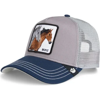 Gorra trucker gris y azul caballo The Boyz Sport The Farm de Goorin Bros.