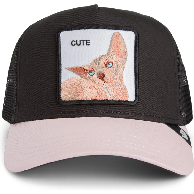 trucker-kasket-sort-kat-cute-the-sphynx-sport-the-farm-fra-goorin-bros