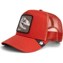 shapka-izvita-chervena-snapback-na-gorra-trucker-roja-dinosaurio-t-rex-the-extinct-skull-grit-the-farm-the-farm-ot-goorin-bros