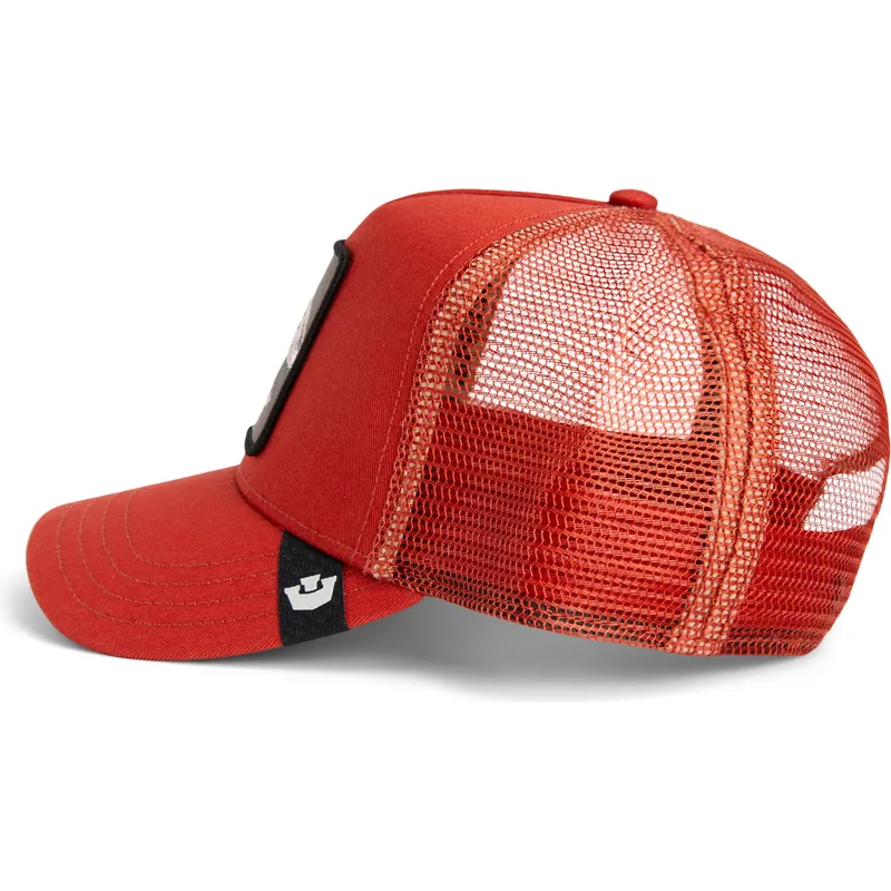 trucker-cap-rot-dinosaurier-t-rex-the-extinct-skull-grit-the-farm-von-goorin-bros