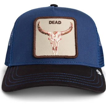 Trucker-Cap blau und schwarz Ochse Two-Tone Skull Grit The Farm von Goorin Bros.