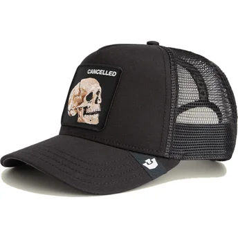 Schwarze Trucker-Kappe Totenkopf The Cancelled Skull Grit The Farm von Goorin Bros.