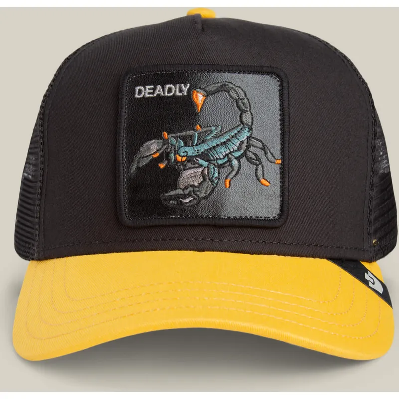 shapka-izvita-mnogocveten-snapback-za-deca-na-gorra-trucker-negra-y-amarilla-para-nino-escorpion-deadly-mini-the-farm-the-farm-o