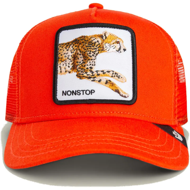 orangefarbene-trucker-kappe-fur-jungen-gepard-the-nonstop-mini-the-farm-von-goorin-bros
