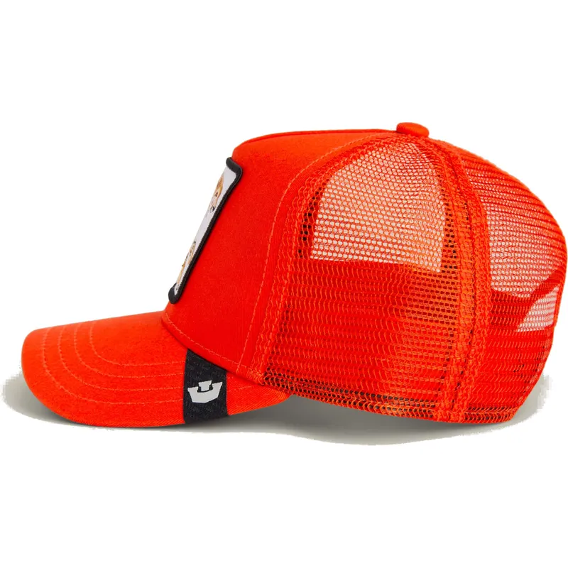 shapka-izvita-traker-oranzhev-snapbek-za-deca-the-nonstop-mini-the-farm-ot-goorin-bros