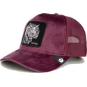 shapka-izvita-traker-chervena-snapbek-savage-tiger-velour-the-farm-ot-goorin-bros