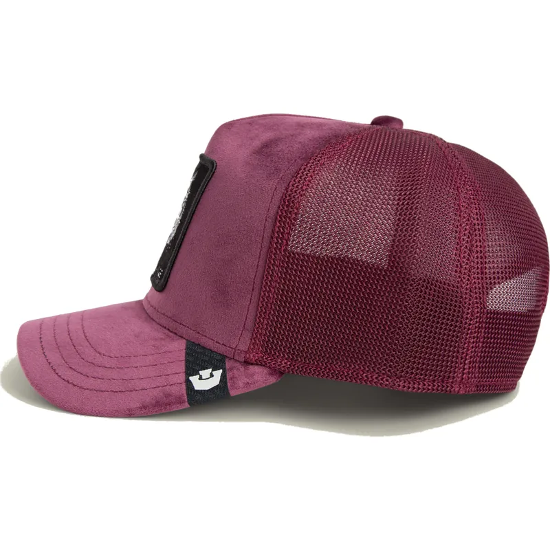 gorra-trucker-granat-tiger-savage-tiger-velour-the-farm-af-goorin-bros