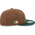 new-era-flat-brim-9fifty-retro-crown-wool-pinstripe-oakland-athletics-mlb-brown-and-green-adjustable-cap