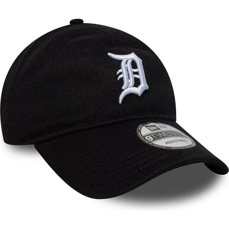 schwarze-verstellbare-curved-cap-9twenty-merino-wool-der-detroit-tigers-mlb-von-new-era