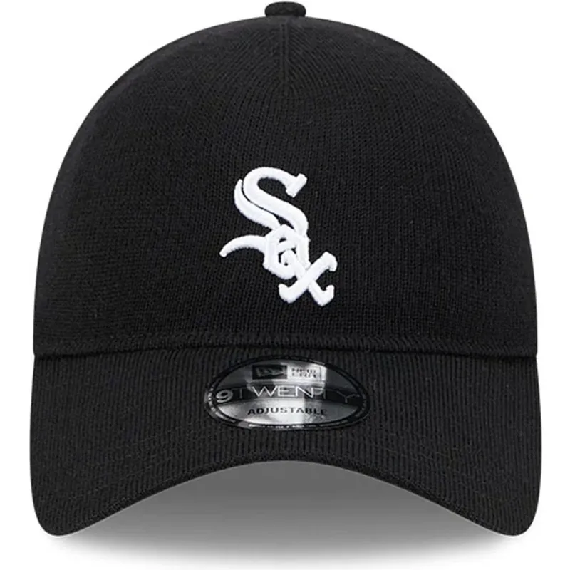 new-era-izvita-kozirka-9twenty-merinosova-vlna-chicago-white-sox-mlb-cherna-reguliruema-shapka
