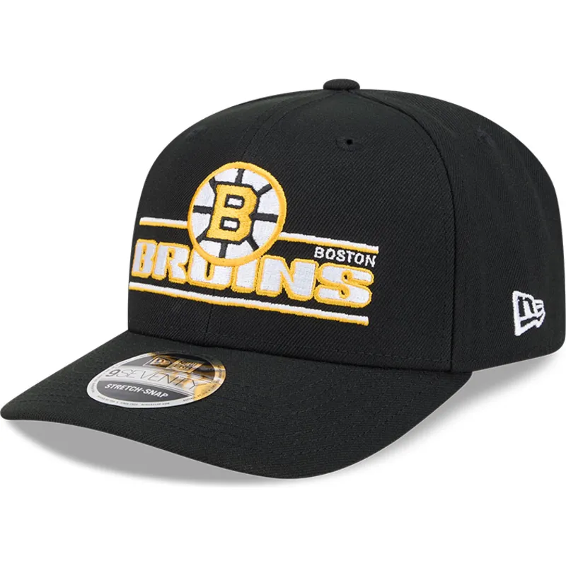 shapka-izvita-cherna-snapbek-9seventy-stretch-snap-stated-na-boston-bruins-nhl-ot-new-era