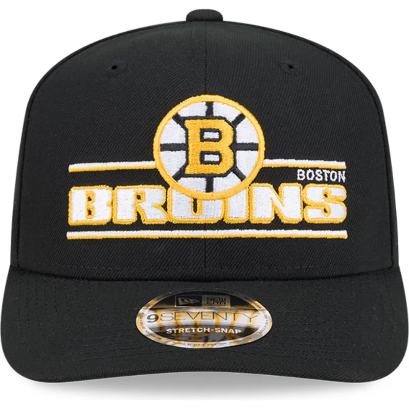 shapka-izvita-cherna-snapbek-9seventy-stretch-snap-stated-na-boston-bruins-nhl-ot-new-era
