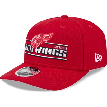 Κόκκινο καμπυλωτό καπέλο snapback 9SEVENTY Stretch Snap Stated Detroit Red Wings NHL της New Era