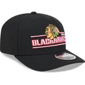 casquette-courbee-noire-snapback-9seventy-stretch-snap-stated-chicago-blackhawks-nhl-new-era