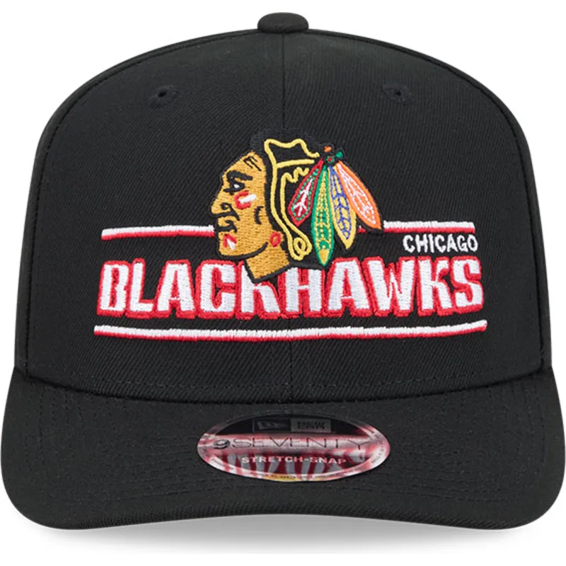 sort-buet-snapback-kasket-9seventy-stretch-snap-stated-fra-chicago-blackhawks-nhl-fra-new-era