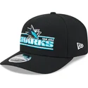 casquette-courbee-noire-snapback-9seventy-stretch-snap-stated-san-jose-sharks-nhl-new-era
