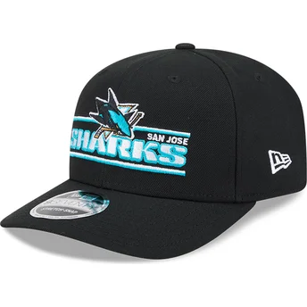 Casquette courbée noire snapback 9SEVENTY Stretch Snap Stated San Jose Sharks NHL New Era