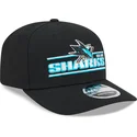 casquette-courbee-noire-snapback-9seventy-stretch-snap-stated-san-jose-sharks-nhl-new-era