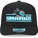 casquette-courbee-noire-snapback-9seventy-stretch-snap-stated-san-jose-sharks-nhl-new-era