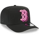 schwarze-curved-snapback-kappe-9fifty-a-frame-neon-der-boston-red-sox-mlb-von-new-era