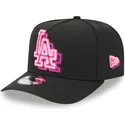 casquette-courbee-noire-snapback-9fifty-a-frame-neon-los-angeles-dodgers-mlb-new-era