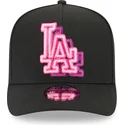shapka-izvita-cherna-snapbek-9fifty-a-frame-neon-na-los-angeles-dodgers-mlb-ot-new-era