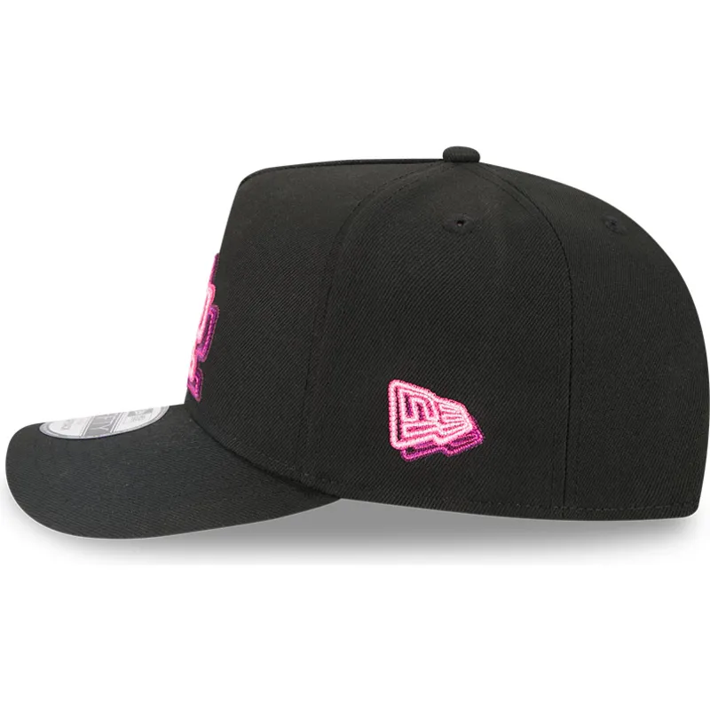 shapka-izvita-cherna-snapbek-9fifty-a-frame-neon-na-los-angeles-dodgers-mlb-ot-new-era
