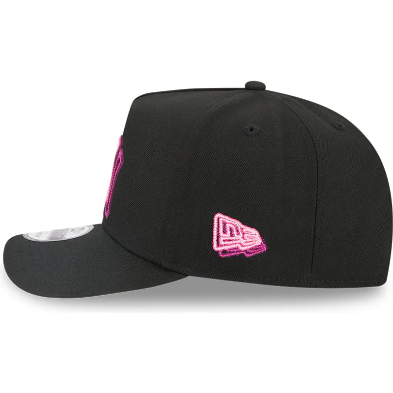 shapka-izvita-cherna-snapbek-9fifty-a-frame-neon-na-new-york-yankees-mlb-ot-new-era