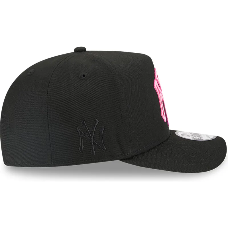 shapka-izvita-cherna-snapbek-9fifty-a-frame-neon-na-new-york-yankees-mlb-ot-new-era