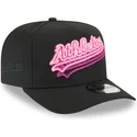 shapka-izvita-cherna-snapbek-9fifty-a-frame-neon-na-oakland-athletics-mlb-ot-new-era