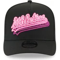 shapka-izvita-cherna-snapbek-9fifty-a-frame-neon-na-oakland-athletics-mlb-ot-new-era