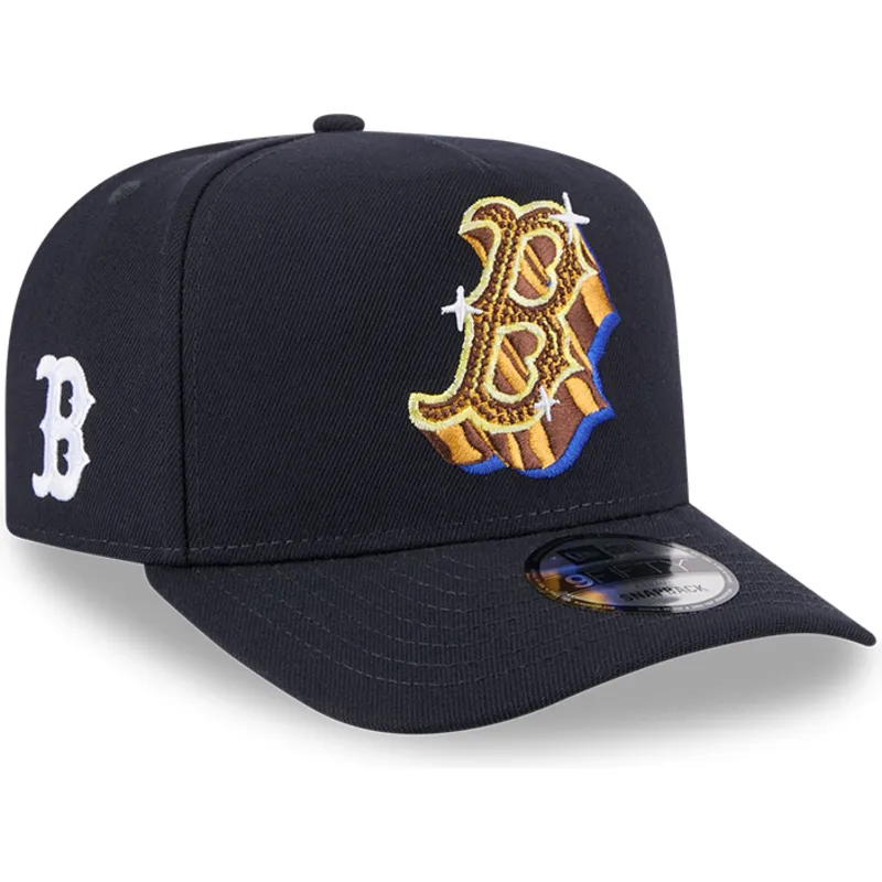 shapka-izvita-tmnosin-snapbek-9fifty-a-frame-emblem-na-boston-red-sox-mlb-ot-new-era
