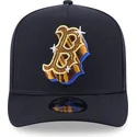 casquette-courbee-bleue-marine-snapback-9fifty-a-frame-emblem-boston-red-sox-mlb-new-era