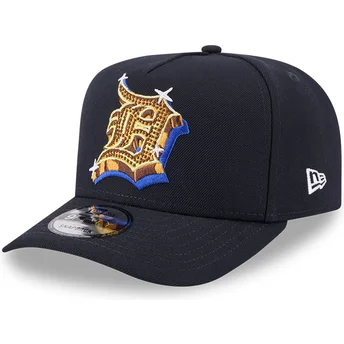 Marineblaue Snapback-Kappe 9FIFTY A Frame Emblem der Detroit Tigers MLB von New Era